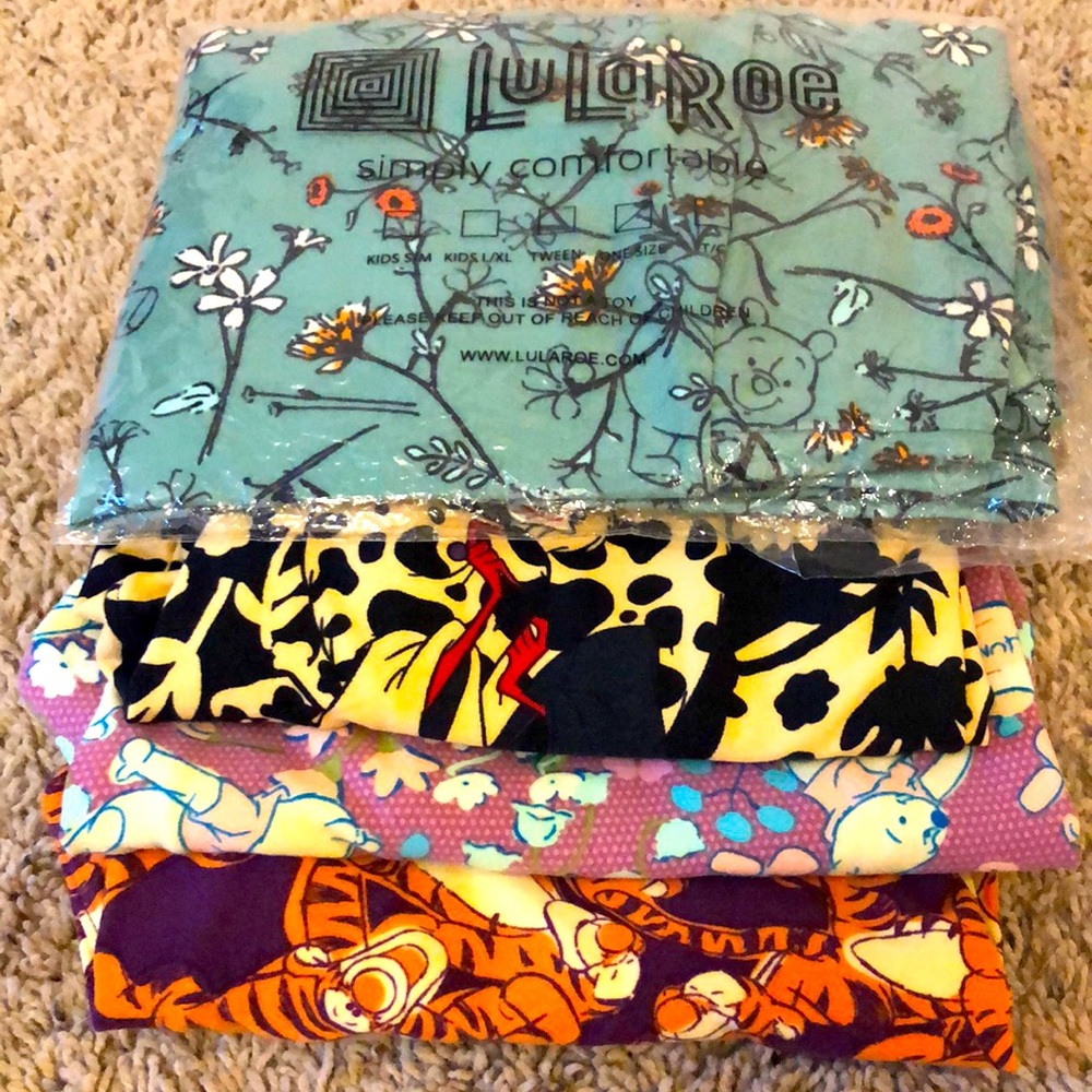 4 pair LuLaRoe Disney leggings